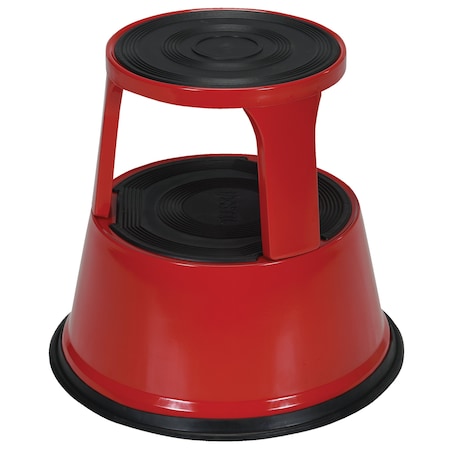 Vestil 2 Steps, 17.125 Overall Height, Steel, Red STEP-17-R